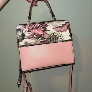 Dune London Pink Floral Top Handle bag